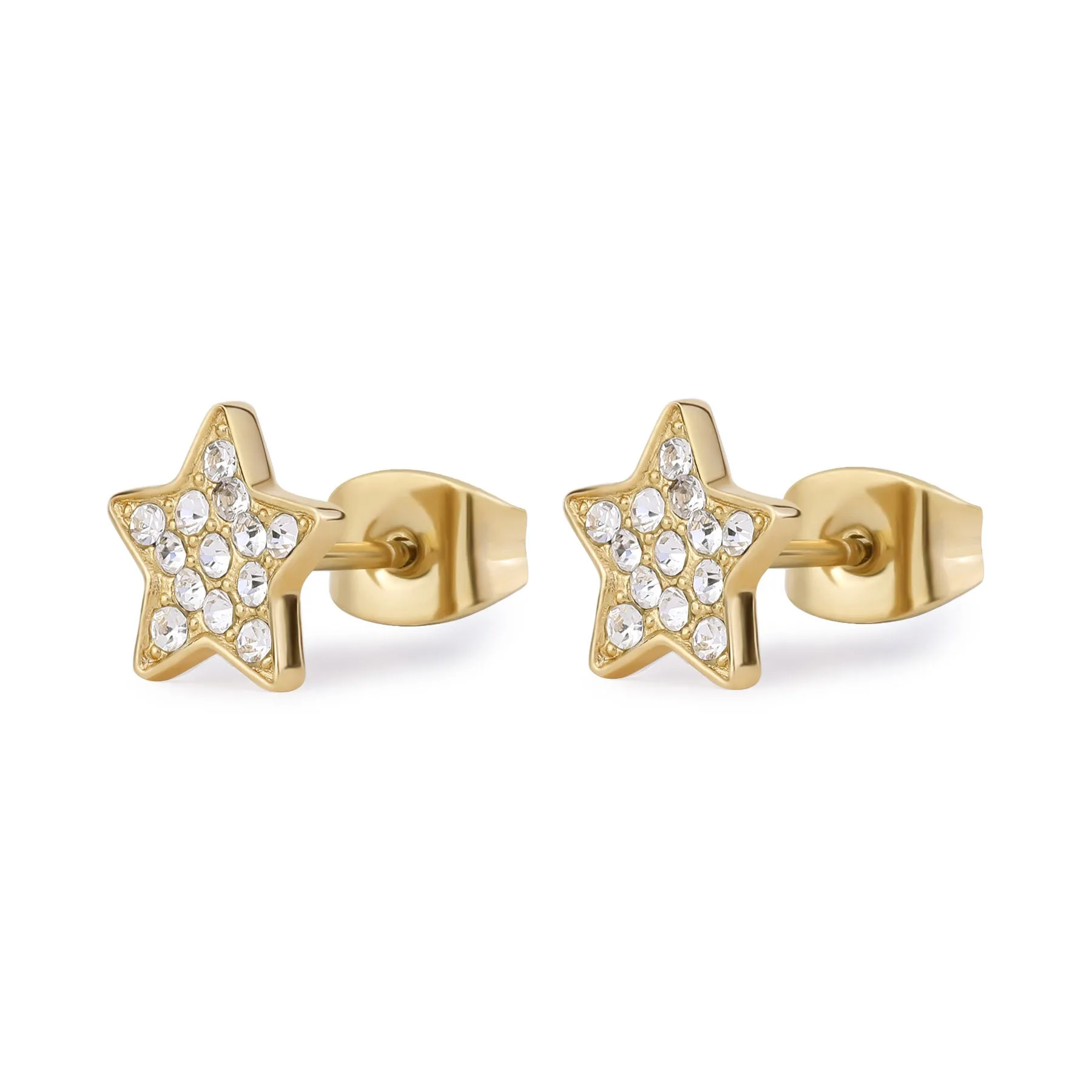 ORECCHINI SAGAPÒ AURORA PVD ORO STELLA CON CRISTALLI - SAR51