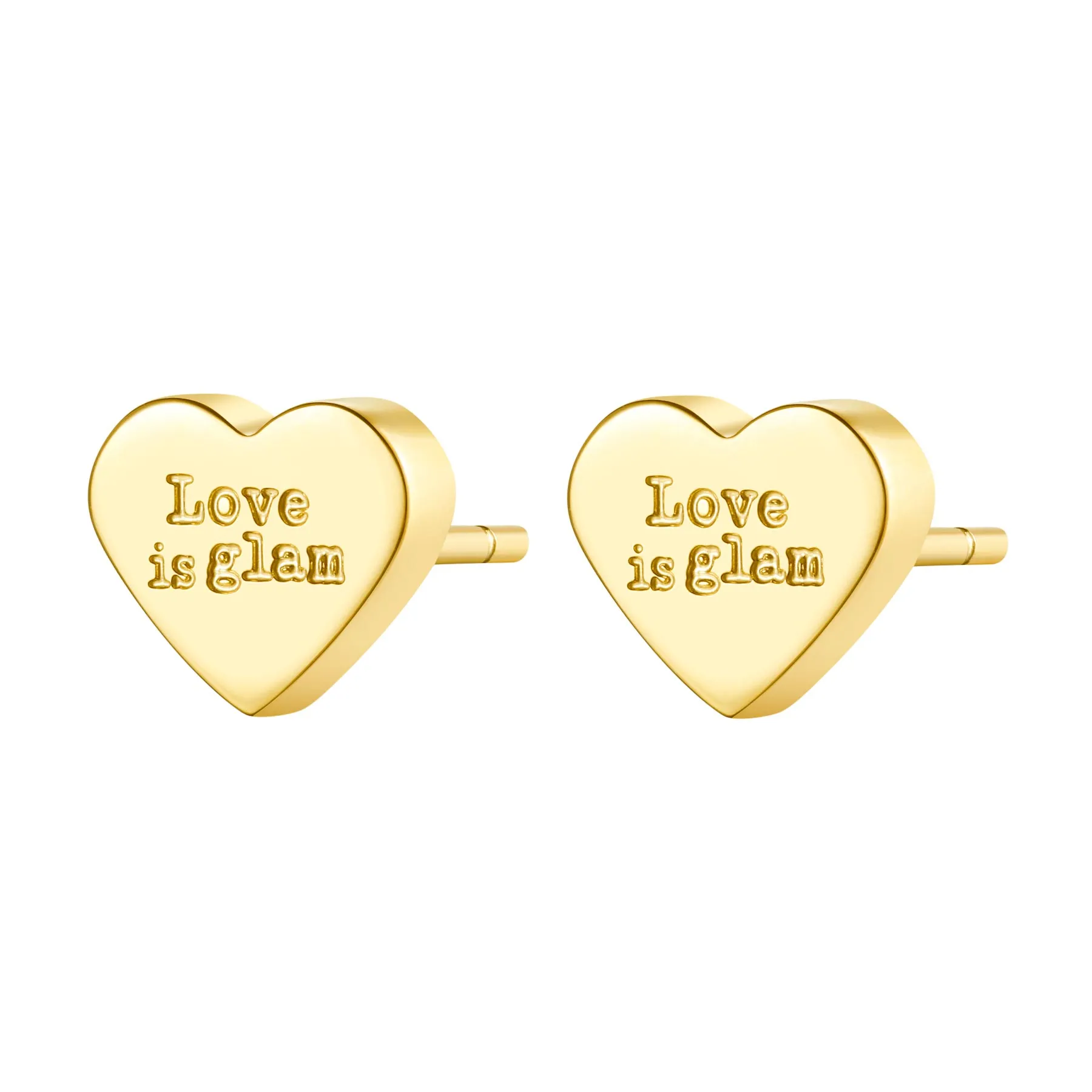 ORECCHINI SAGAPÒ CLICK PVD ORO CUORE LOVE IS GLAM - SCK40