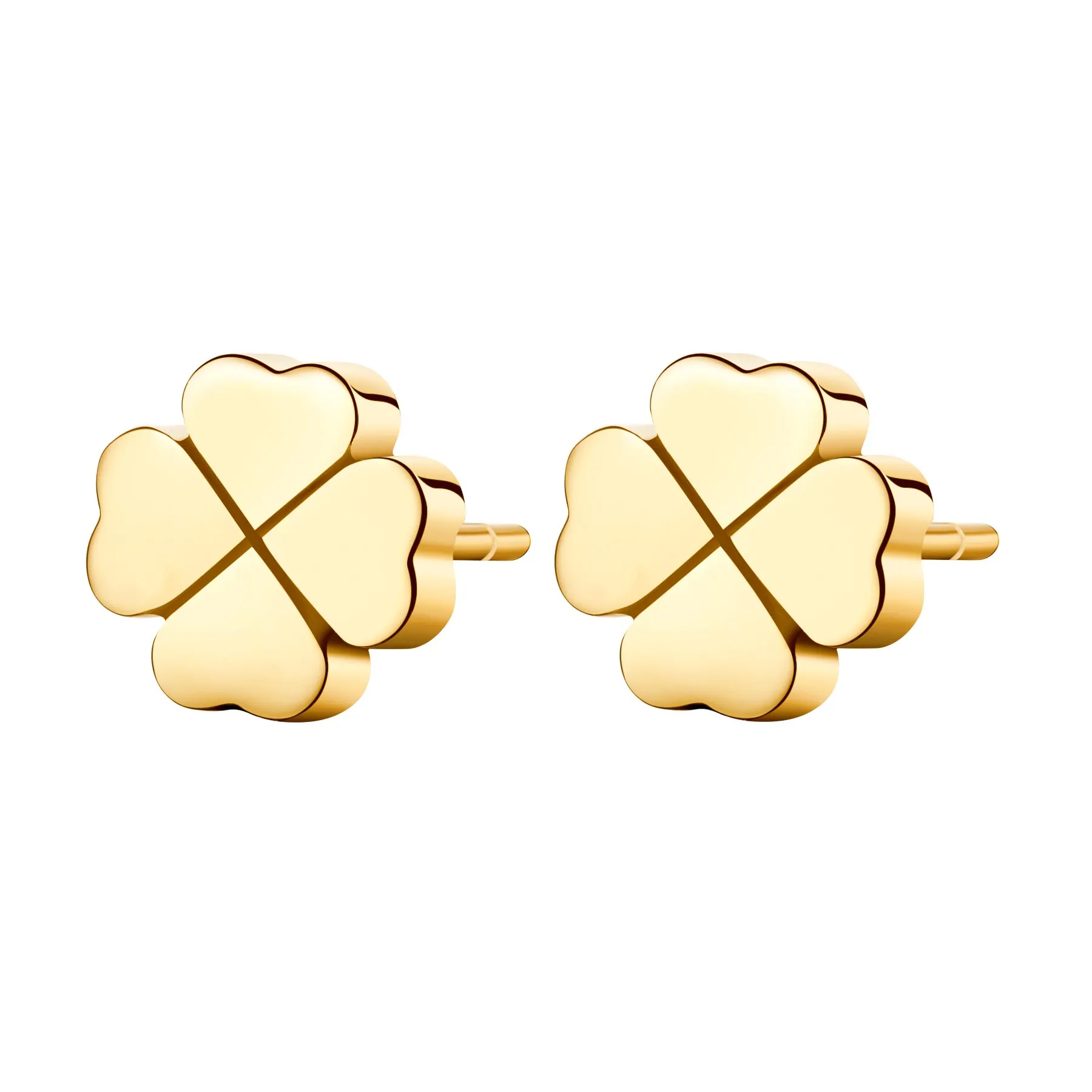 ORECCHINI SAGAPÒ CLICK QUADRIFOGLIO PVD ORO - SCK65