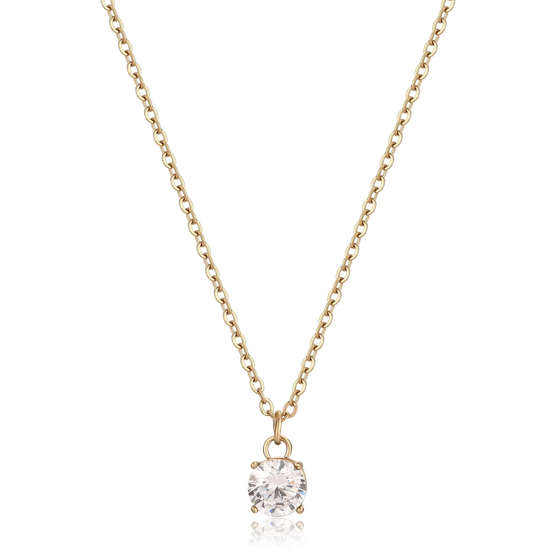 COLLANA SAGAPÒ DAZZLY PVD ORO CON CRISTALLO - SDZ07