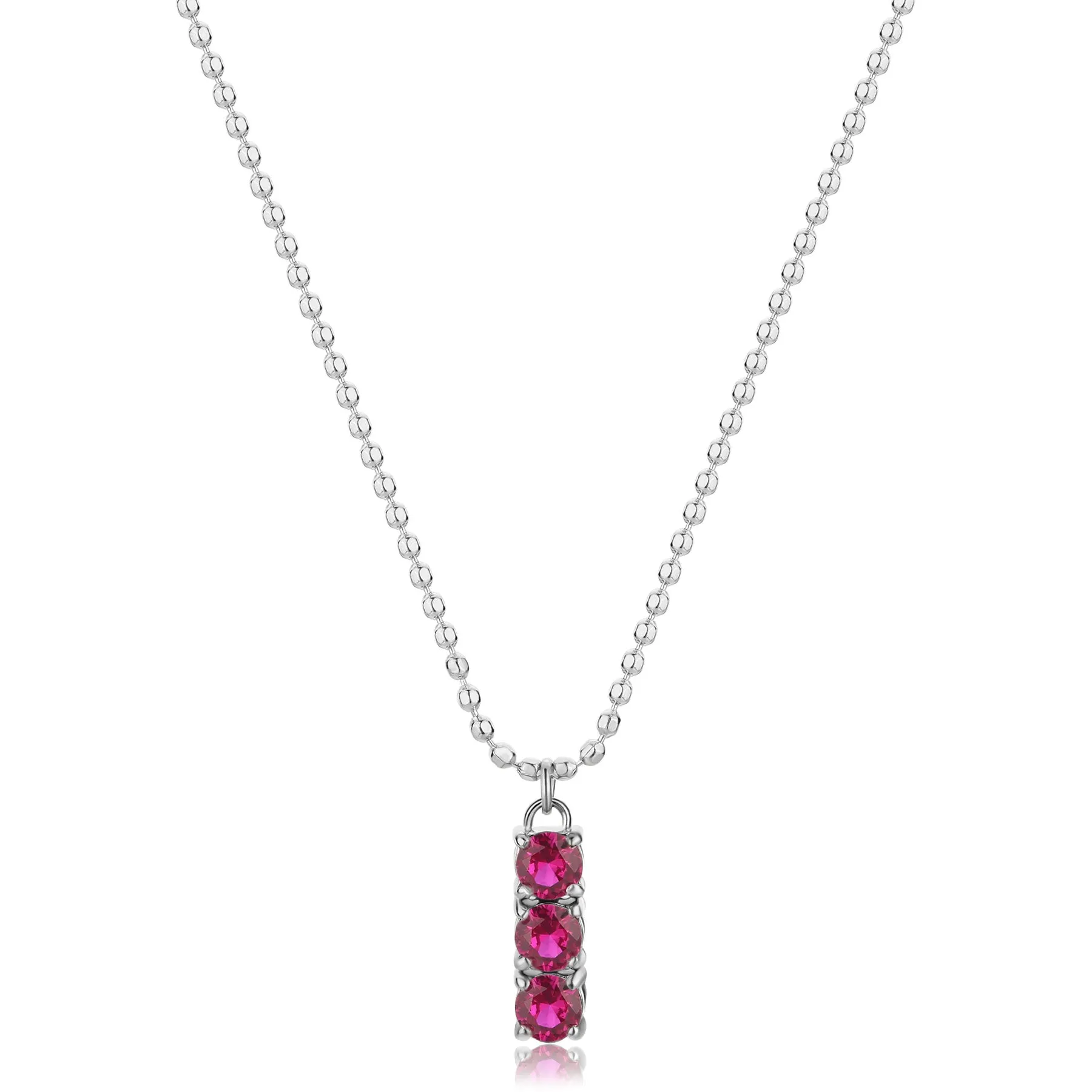 COLLANA SAGAPÒ DAZZLY IN ACCIAIO CON PENDENTE TRILOGY FUCSIA - SDZ09