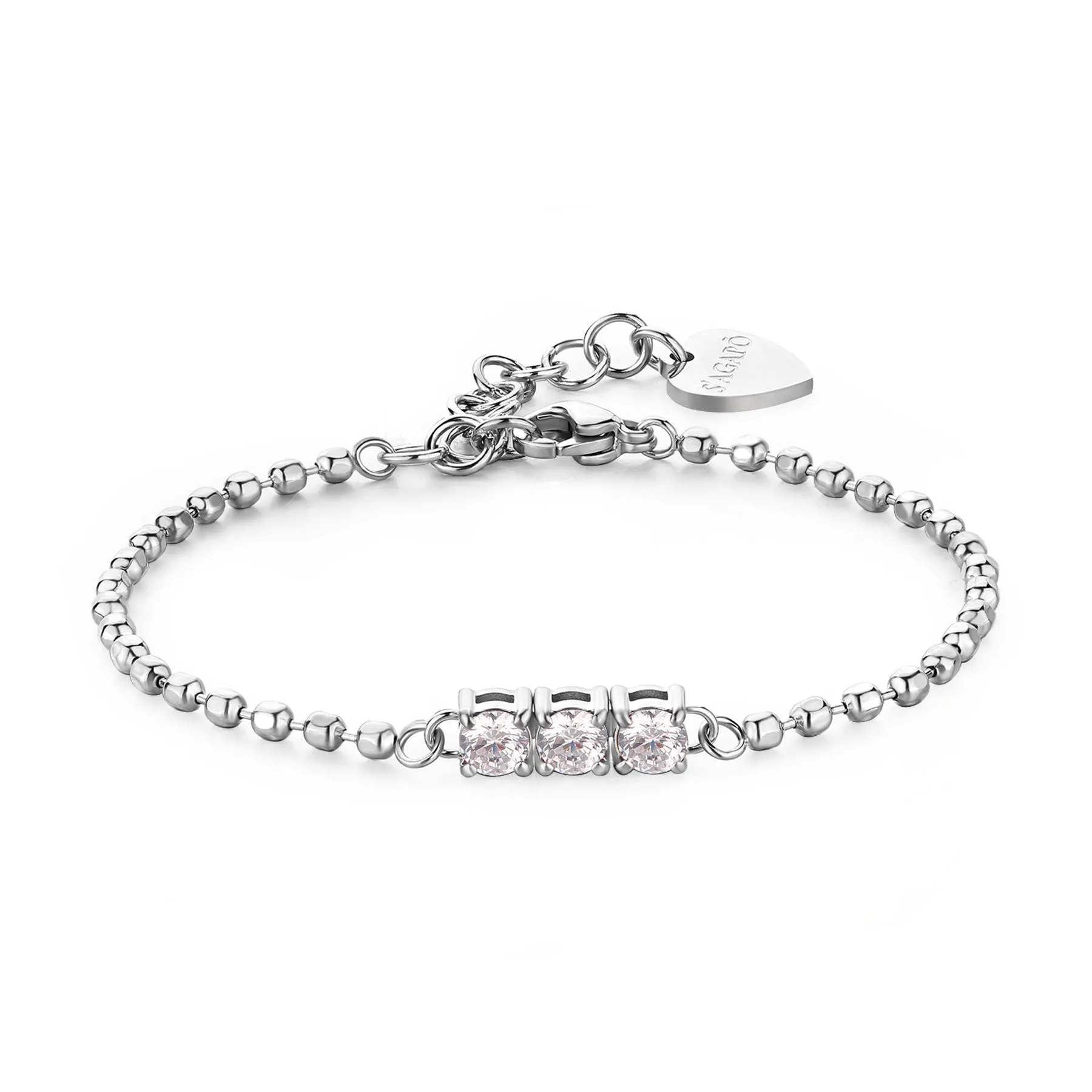 BRACCIALE SAGAPÒ DAZZLY IN ACCIAIO CON CRISTALLI - SDZ23