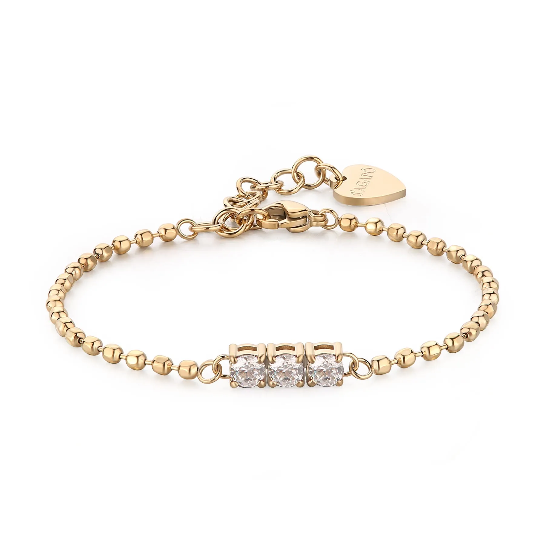 BRACCIALE SAGAPÒ DAZZLY PVD ORO CON CRISTALLI - SDZ27
