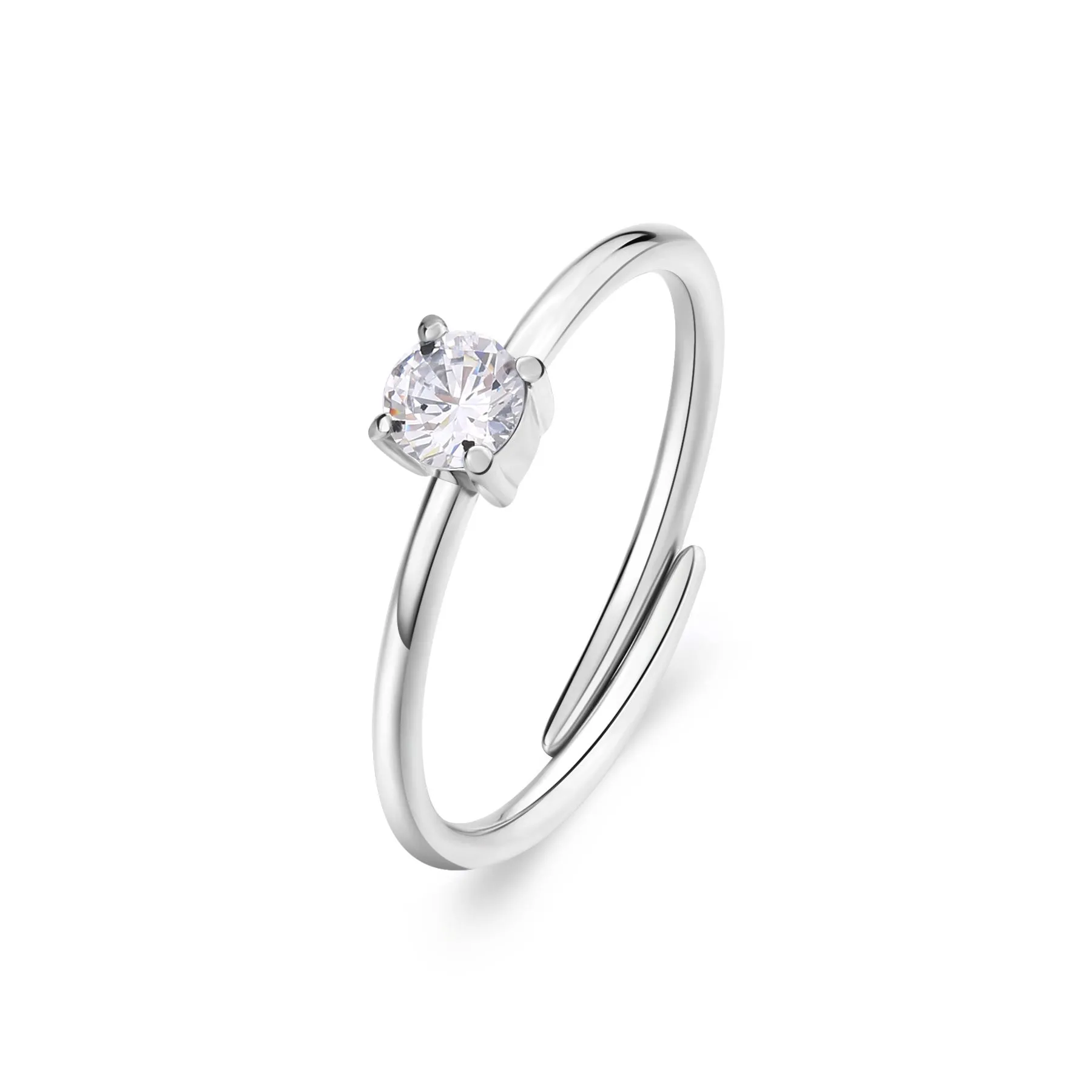 ANELLO SAGAPÒ DAZZLY SOLITARIO IN ACCIAIO CON CRISTALLO - SDZ31