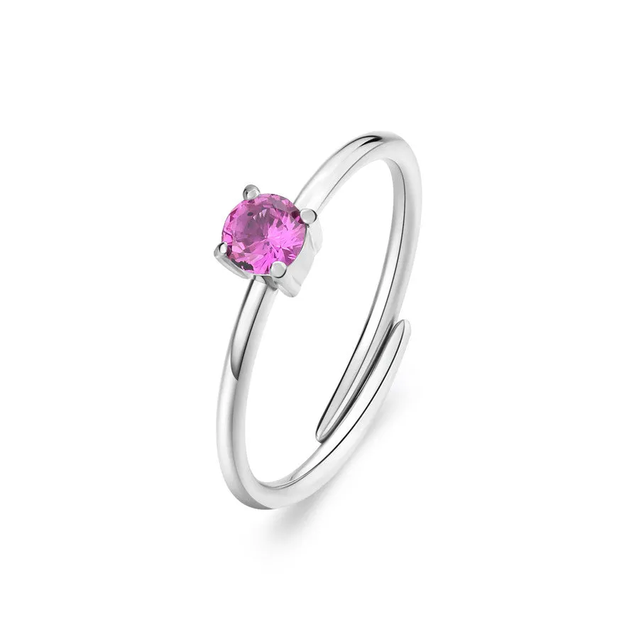 SDZ32 Anello S'AGAPò DAZZLY con cristallo di Colore Rose