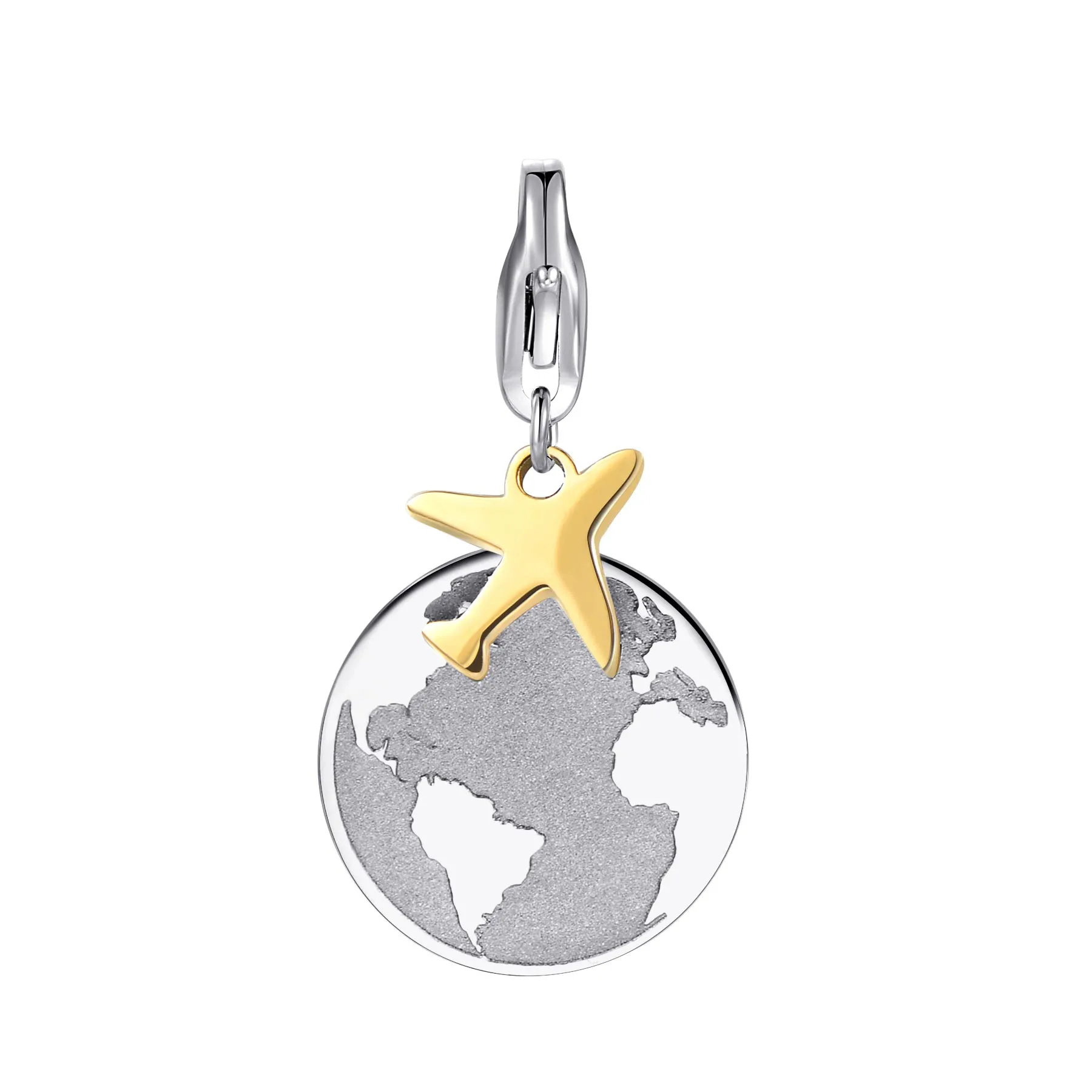 CIONDOLI SAGAPÒ HAPPY TRAVEL GLOBO AEREOPLANO PVD ORO - SHA309