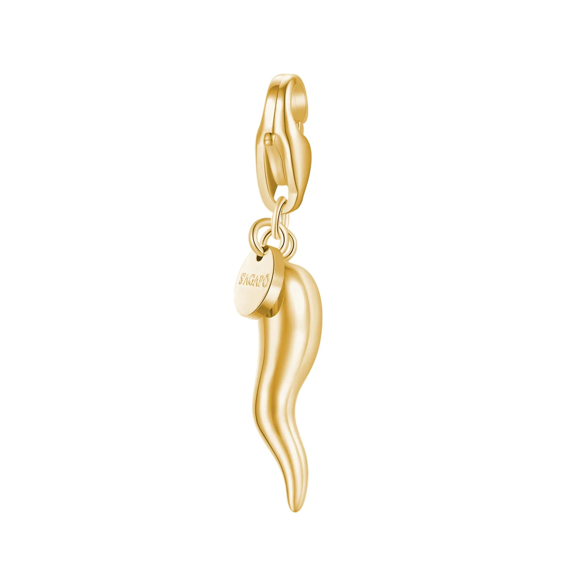 CHARMS SAGAPÒ HAPPY BUONA FORTUNA CHARM CORNETTO PVD ORO - SHA377