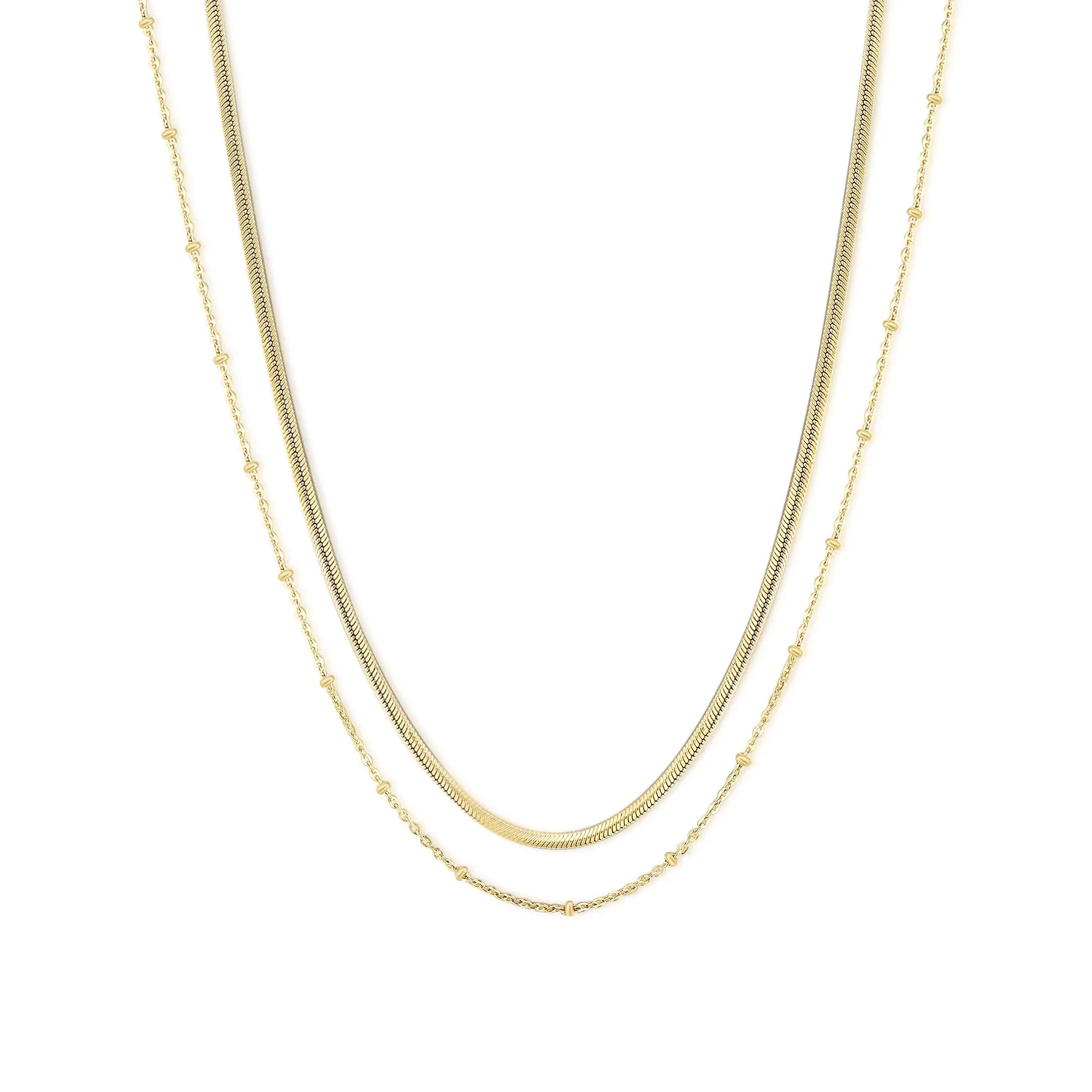 COLLANA SAGAPÒ CHUNKY GIROCOLLO DUE FILI PVD ORO - SHK09