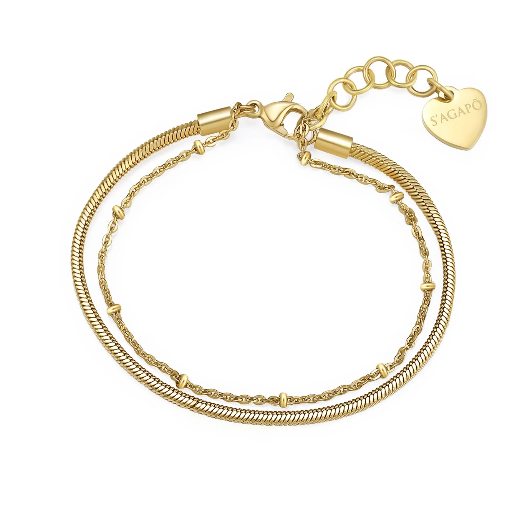BRACCIALE SAGAPÒ CHUNKY PVD ORO - SHK24