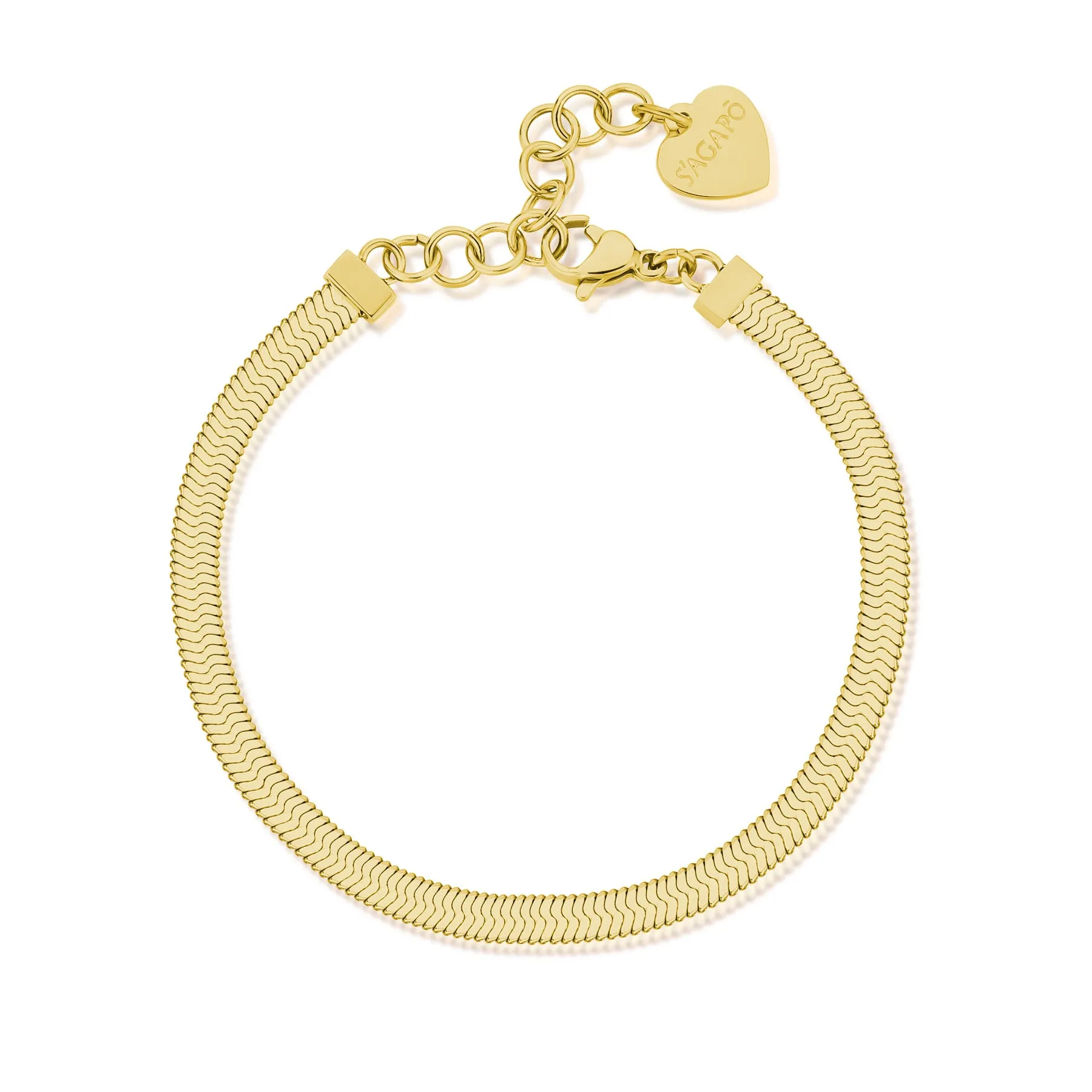 BRACCIALE SAGAPÒ CHUNKY PVD ORO - SHK36
