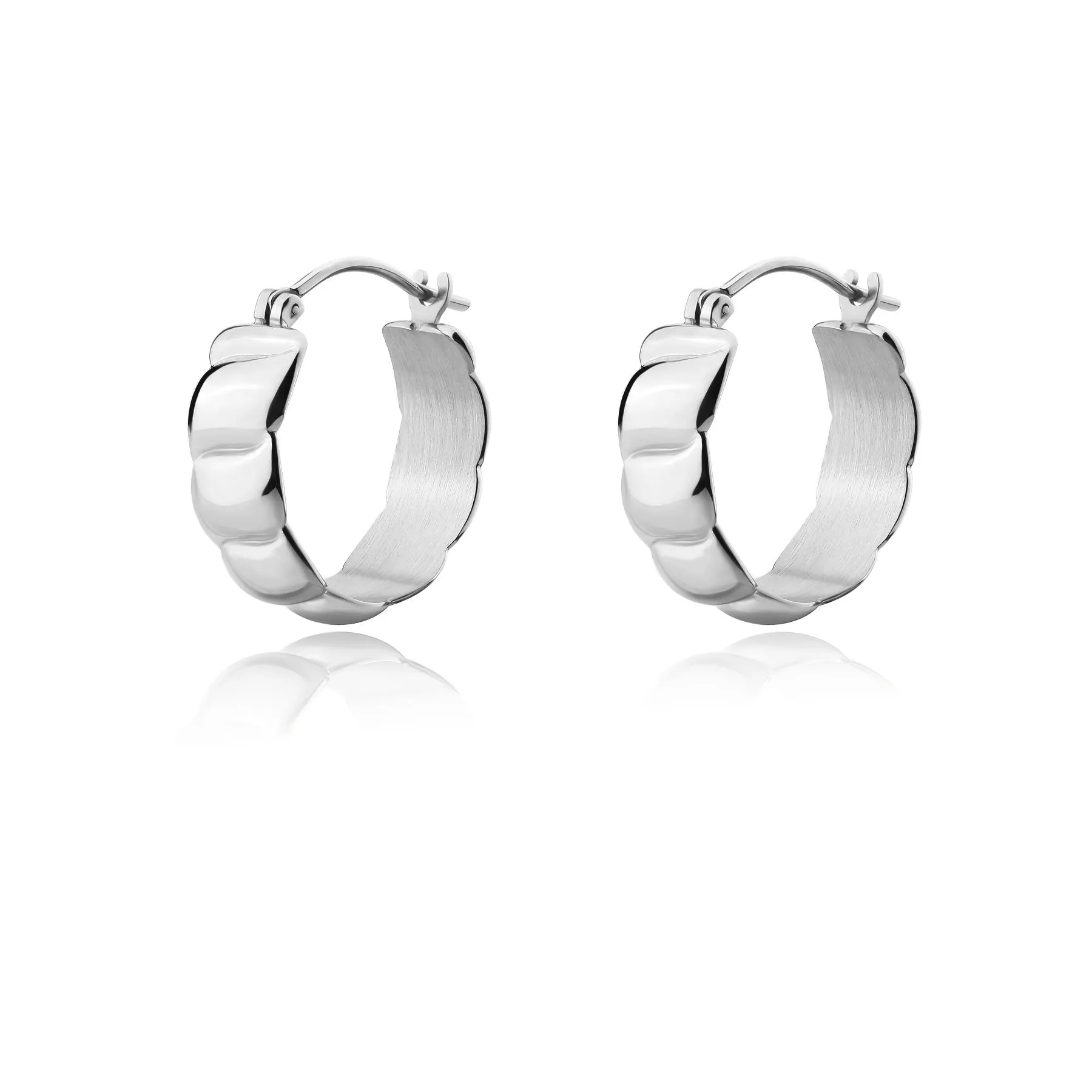 ORECCHINI SAGAPÒ CHUNKY BOCCOLE TORCHON IN ACCIAIO - SHK55