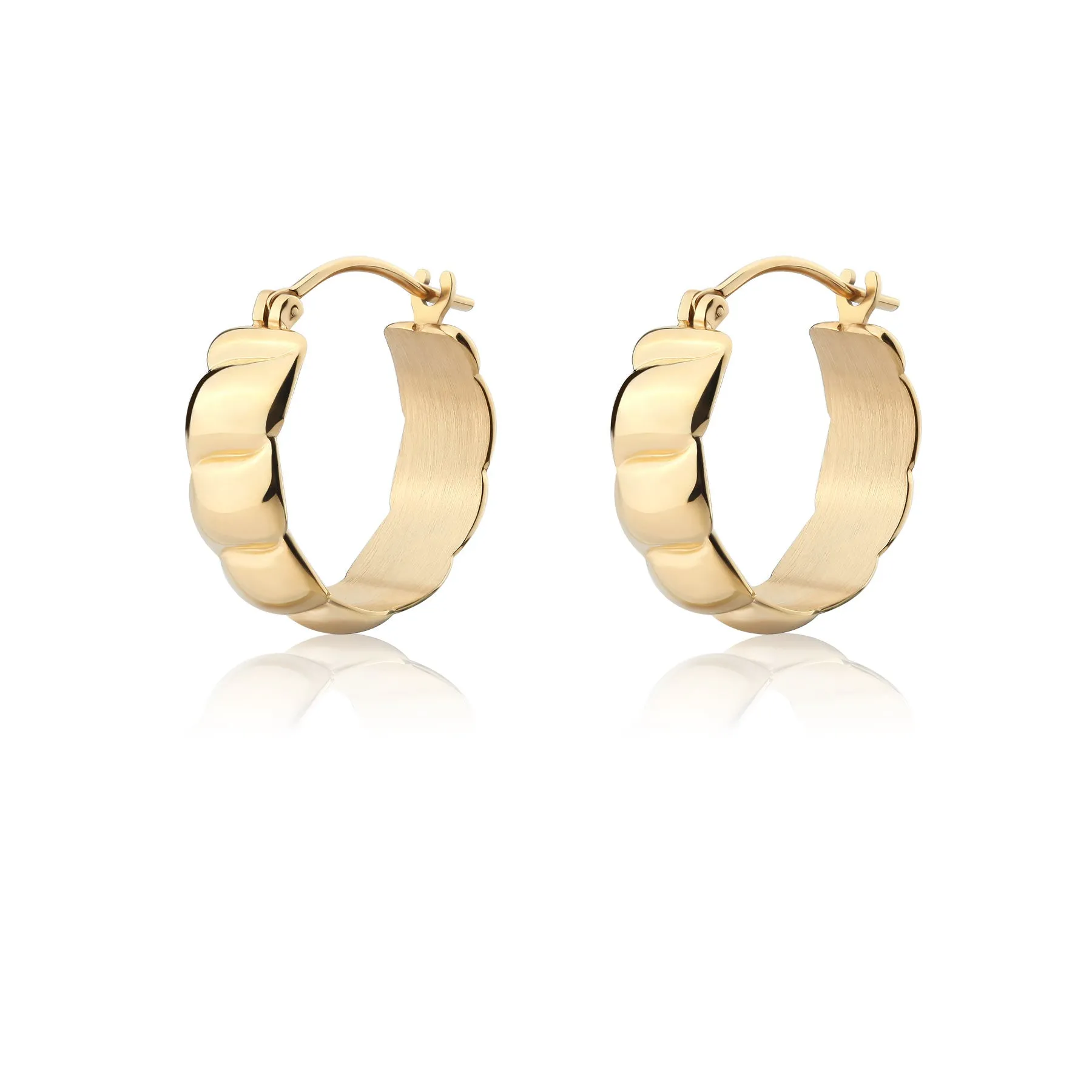 ORECCHINI SAGAPÒ CHUNKY BOCCOLE TORCHON PVD ORO - SHK56