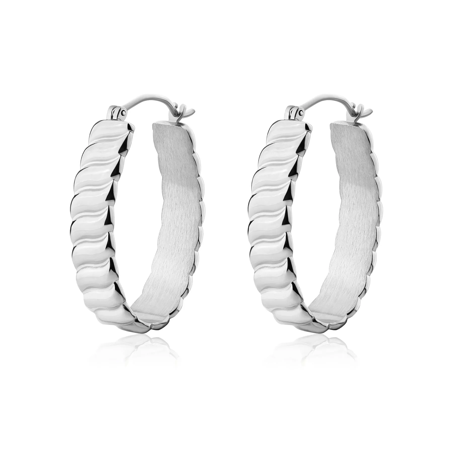 ORECCHINI SAGAPÒ CHUNKY BOCCOLE TORCHON IN ACCIAIO - SHK57