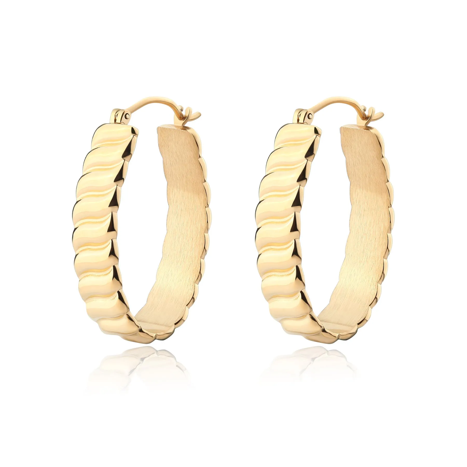 ORECCHINI SAGAPÒ CHUNKY BOCCOLE TORCHON PVD ORO - SHK58