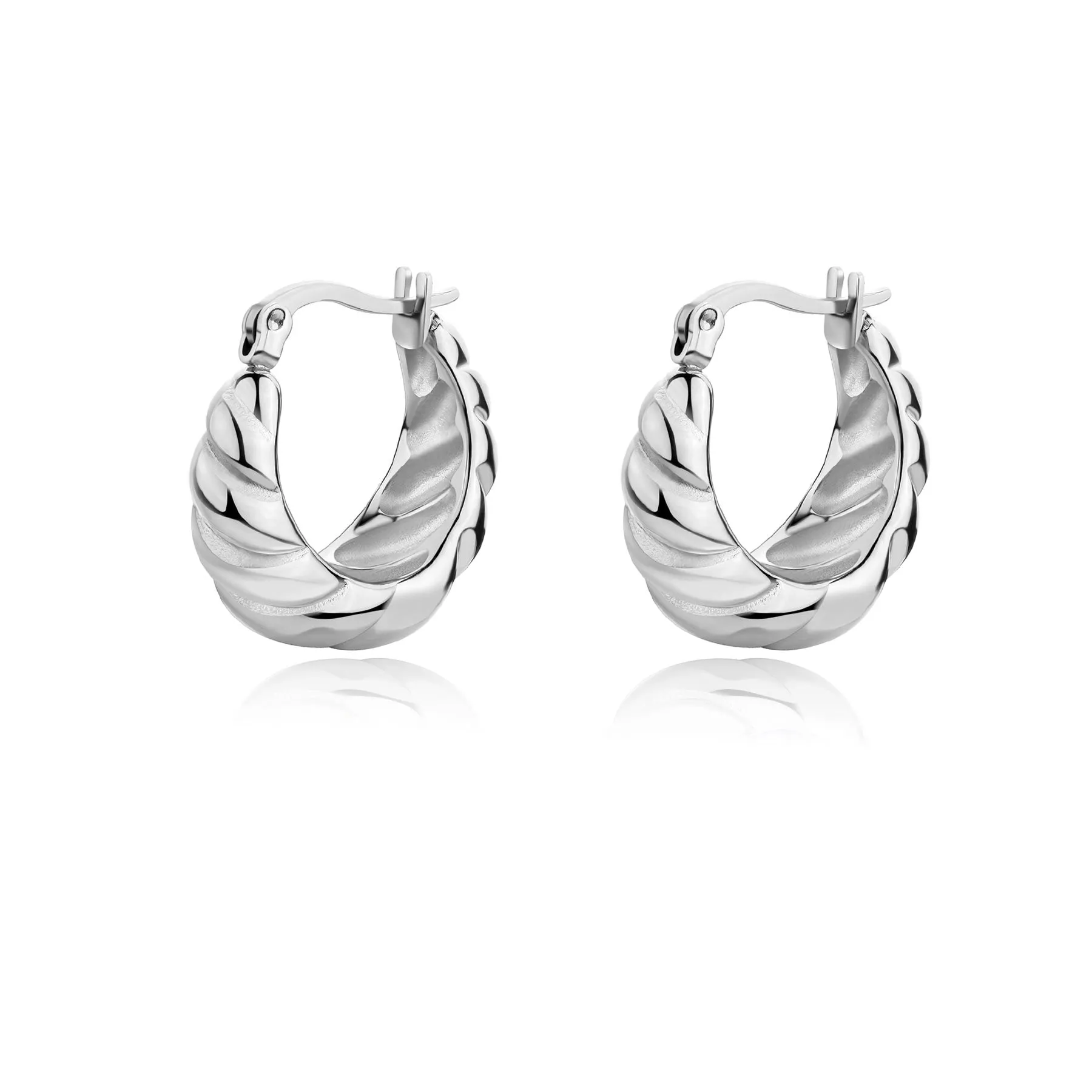 ORECCHINI SAGAPÒ CHUNKY BOCCOLE TORCHON IN ACCIAIO - SHK59