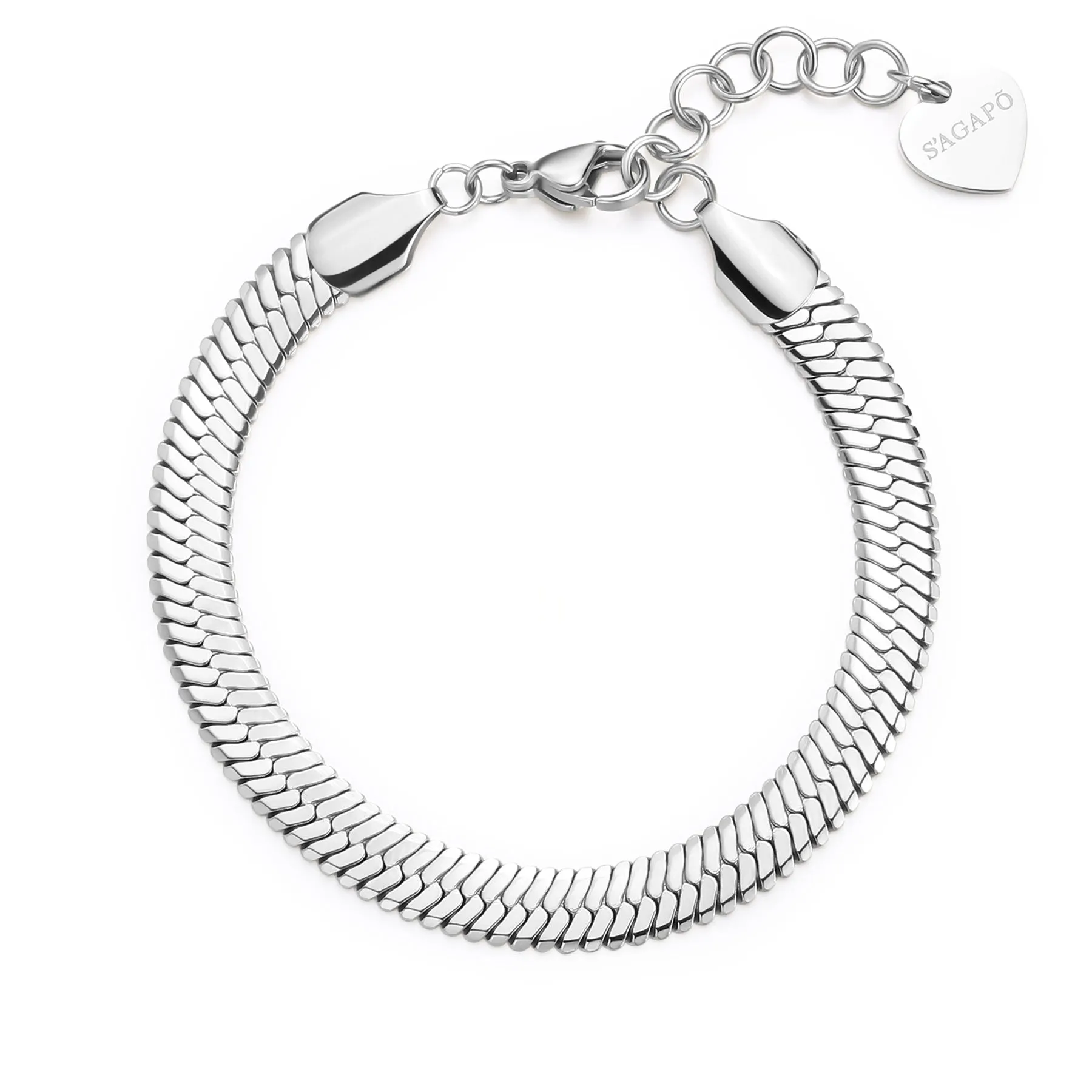 BRACCIALE SAGAPÒ CHUNKY IN ACCIAIO - SHK97