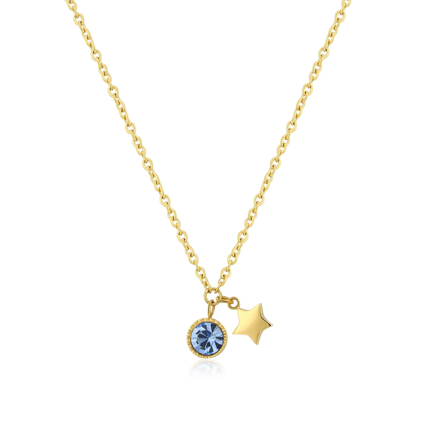 COLLANA SAGAPÒ LUCKY LIGHT PVD ORO CON DOPPIO PENDENTE - SKT24