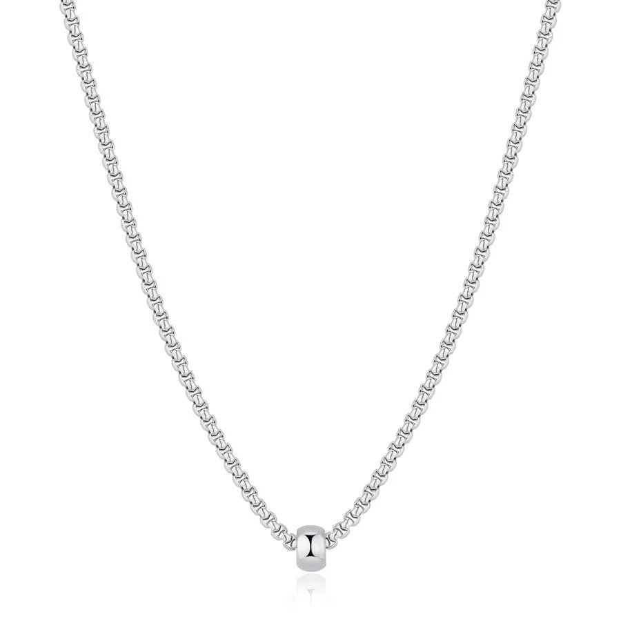 Collana con pendente ad anello da uomo in acciaio lucido S'agapò Rogue SRG01