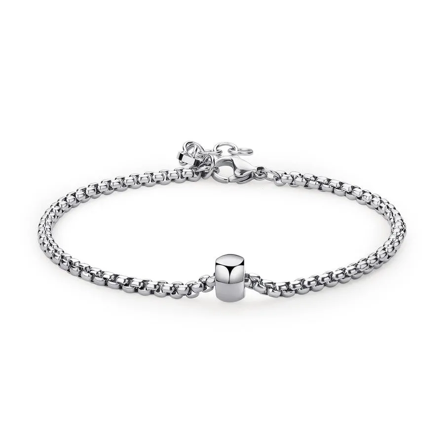 Bracciale con anellino centrale in acciaio Sagapo ROGUE SRG11