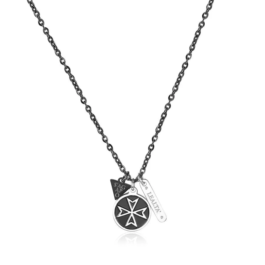 STL05 Collana Uomo Sagapò Gioielli - Talisman - Croce Lealtà