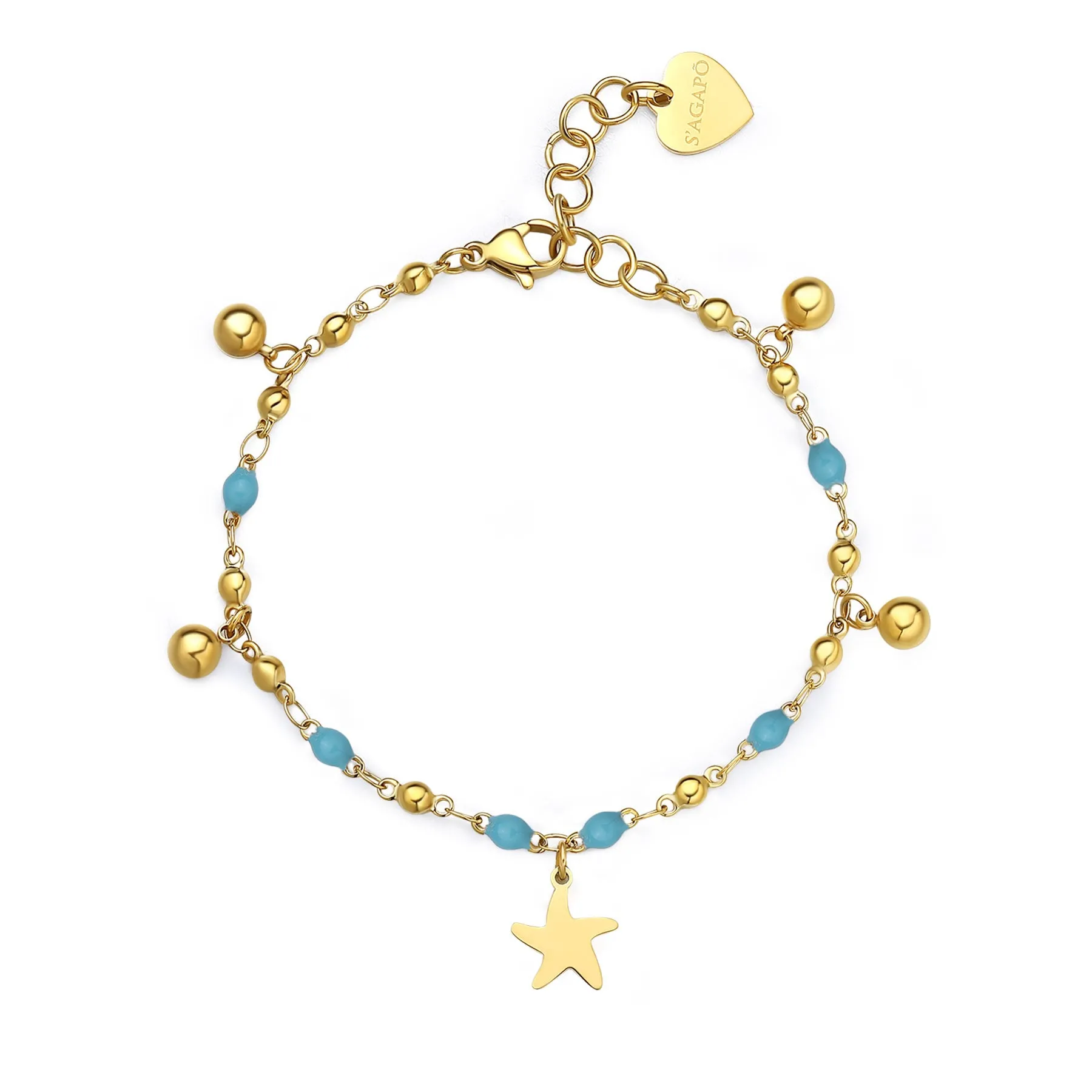 BRACCIALE SAGAPÒ VIBES PVD ORO STELLA MARINA - SVB61