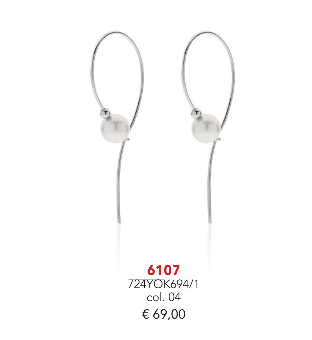 Orecchini a cerchio e perle Unoaerre