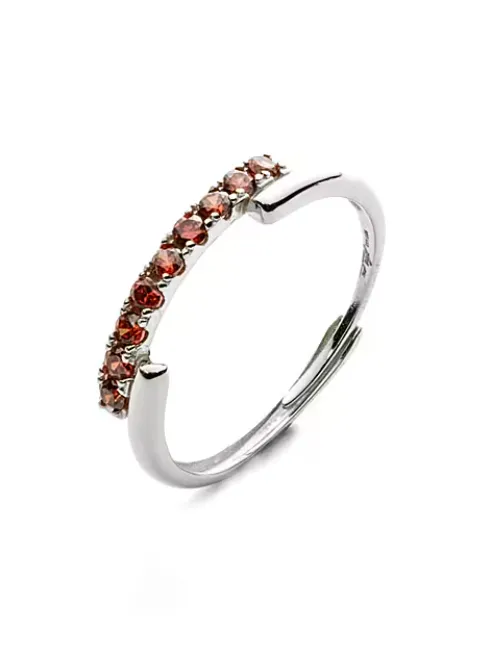 Anello donna in argento con pietre rosse gioielli 4US Cesare Paciotti 4uan5811w