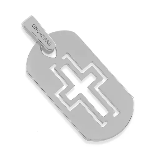 Pendente con targhetta e croce UNOAERRE 2541
