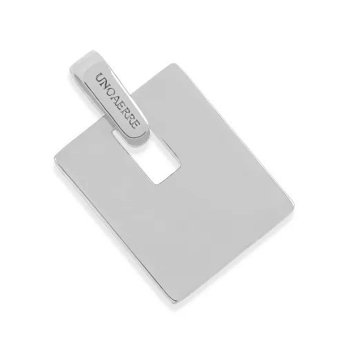 Pendente quadrato argentato UNOARRE 2547