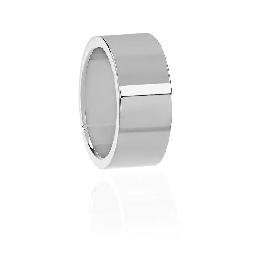 Anello argentato a fascia 2551