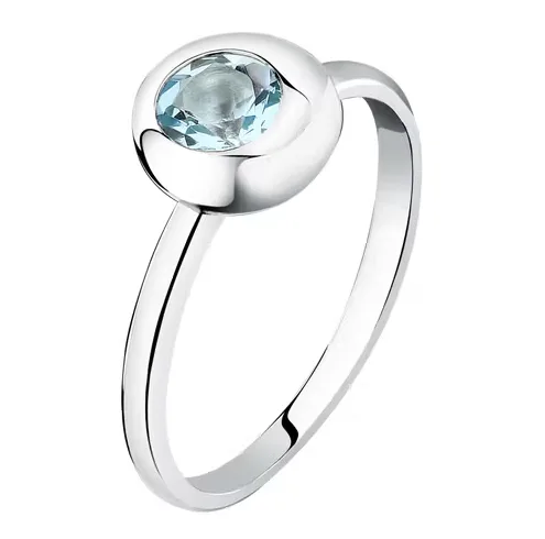Anello Morellato Tesori Eterni SAXN27012 in Argento con Topazio Blu
