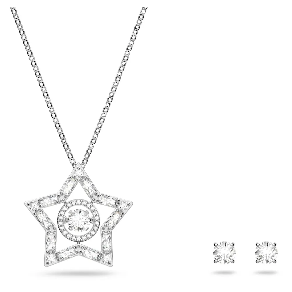 Set Swarovski Stella Placcato Rodio 5622729