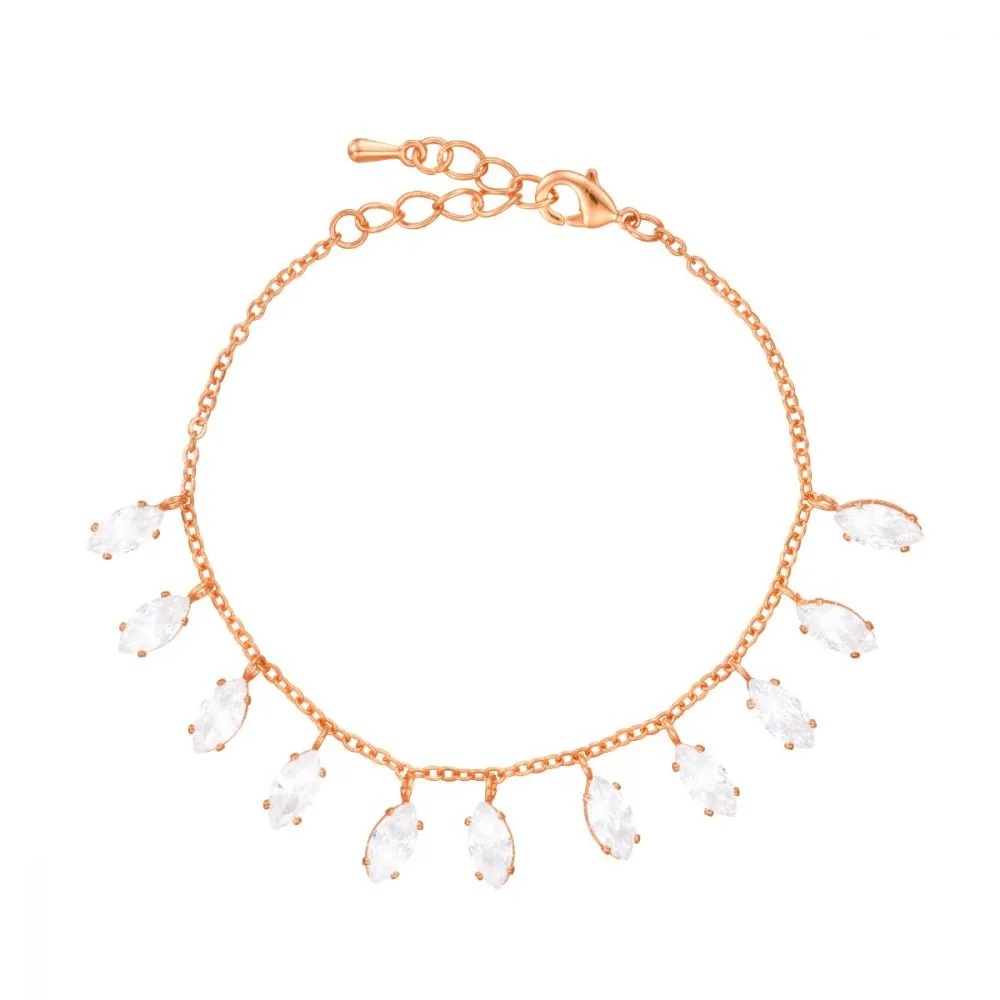 Stroili bracciale donna ottone rosato e cristalli 1680390