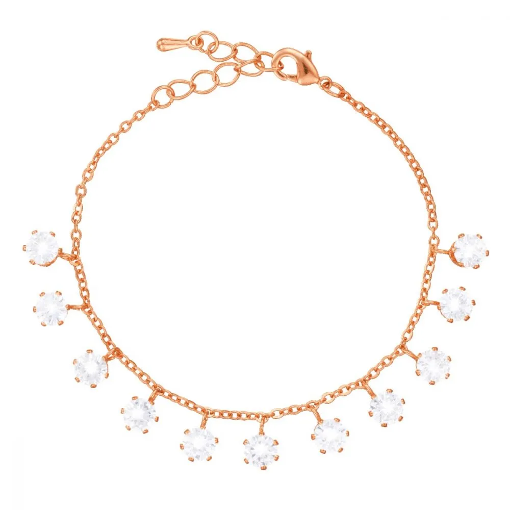 Stroili bracciale donna ottone rosato e cristalli 1680393
