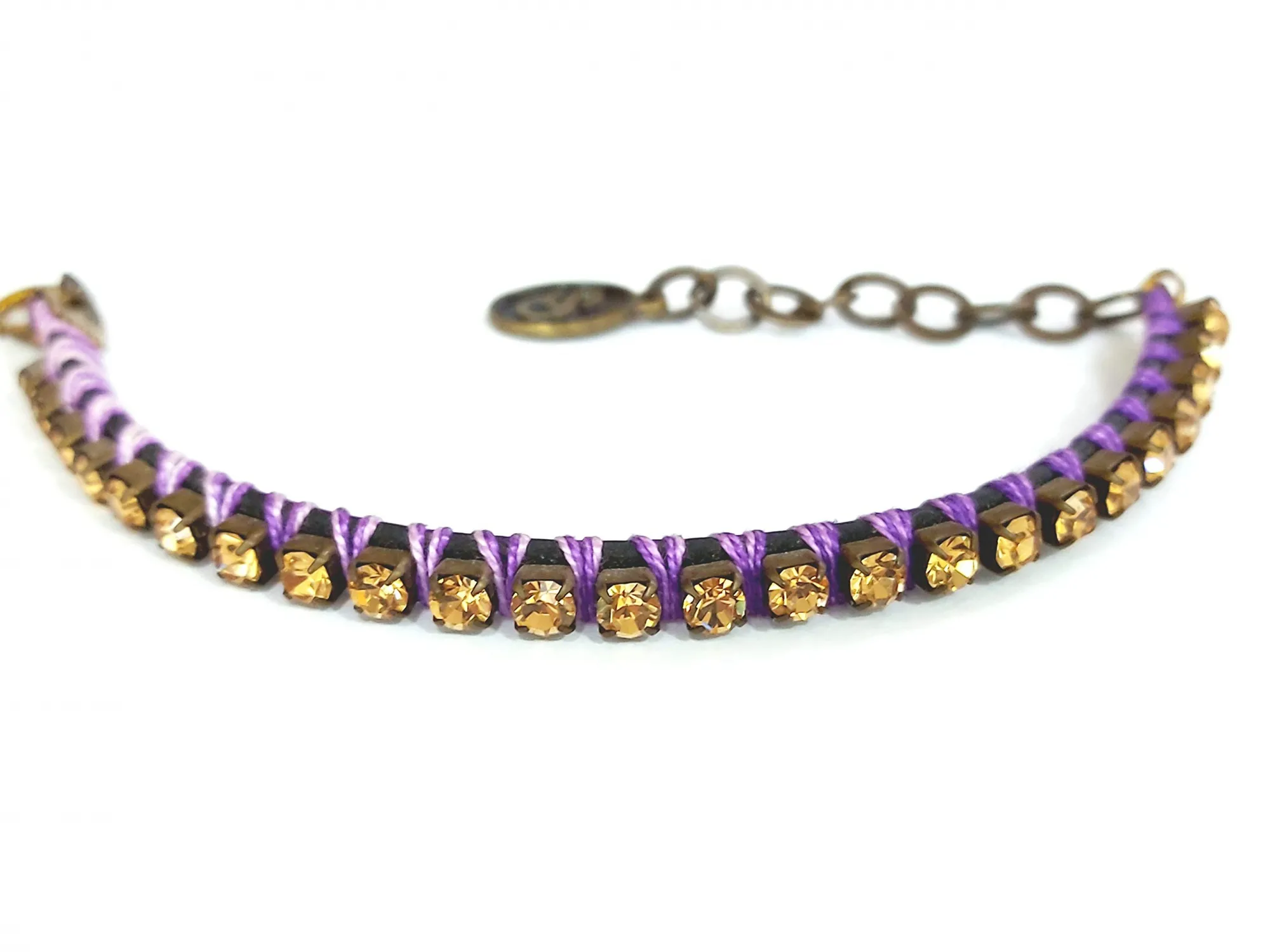 Stroili bracciale donna tennis in gomma viola e zirconi