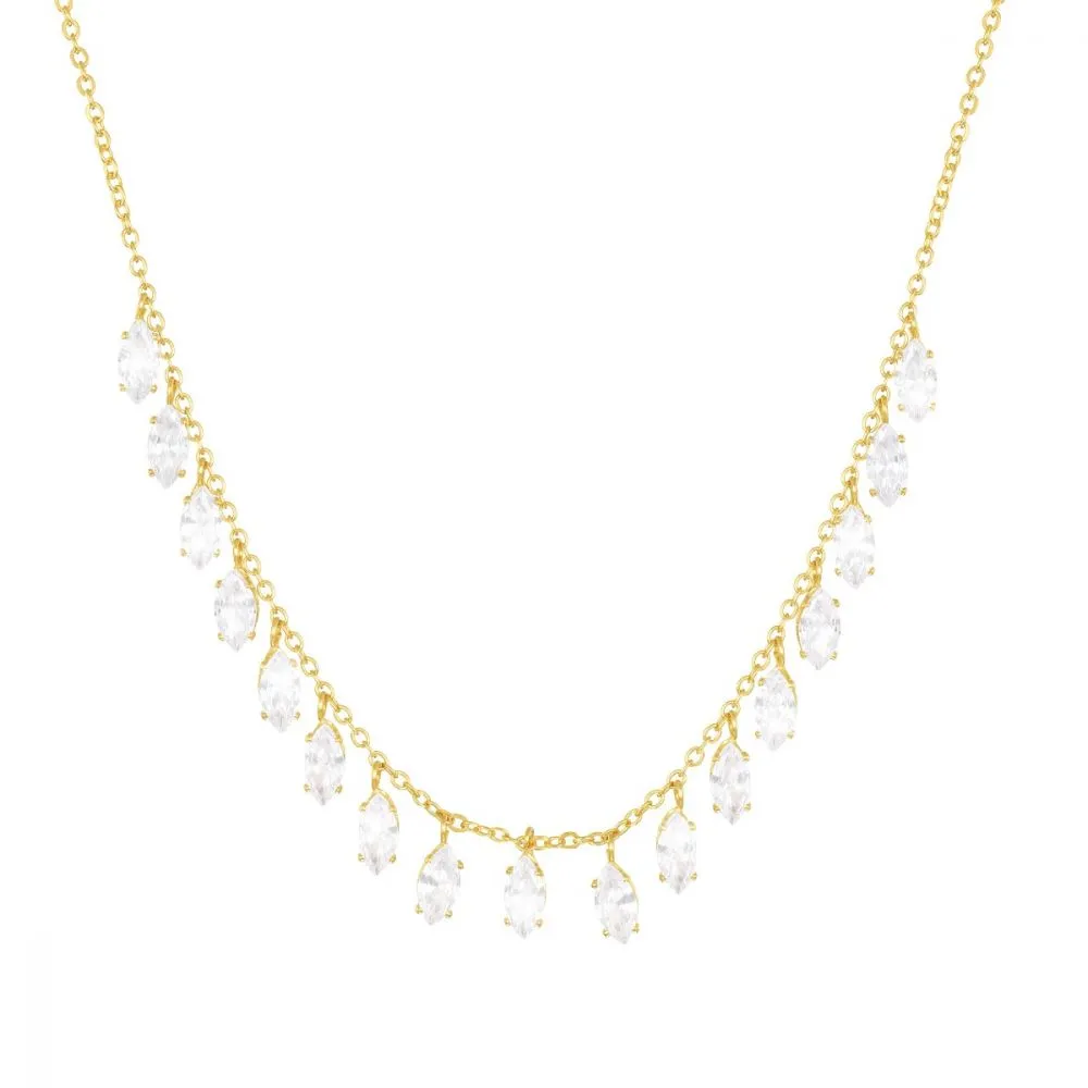 Stroili girocollo donna ottone dorato e cristalli 1680381