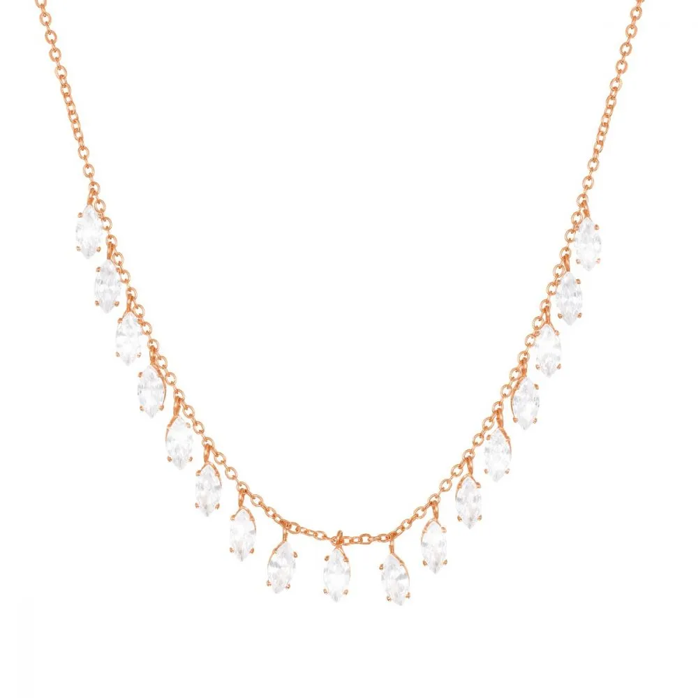 Stroili girocollo donna ottone rosato e cristalli 1680382