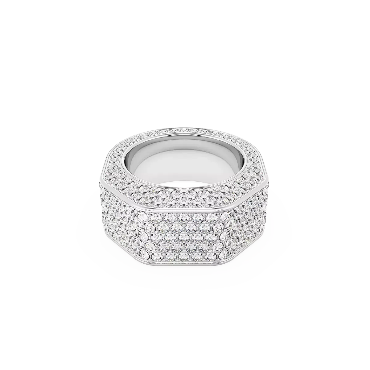 Swarovski Anello Ottagonale Dextera con Cristalli