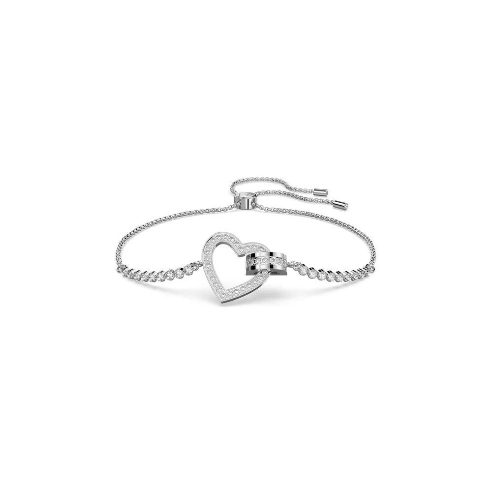 Swarovski Bracciale Lovely Rodiato con Cuore 5636447