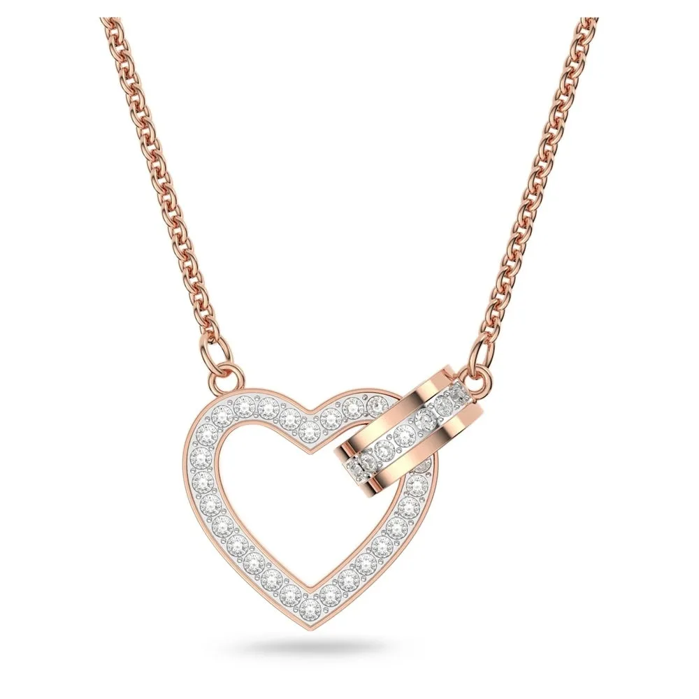 Swarovski Collana Lovely Rosé con Cuore 5636445