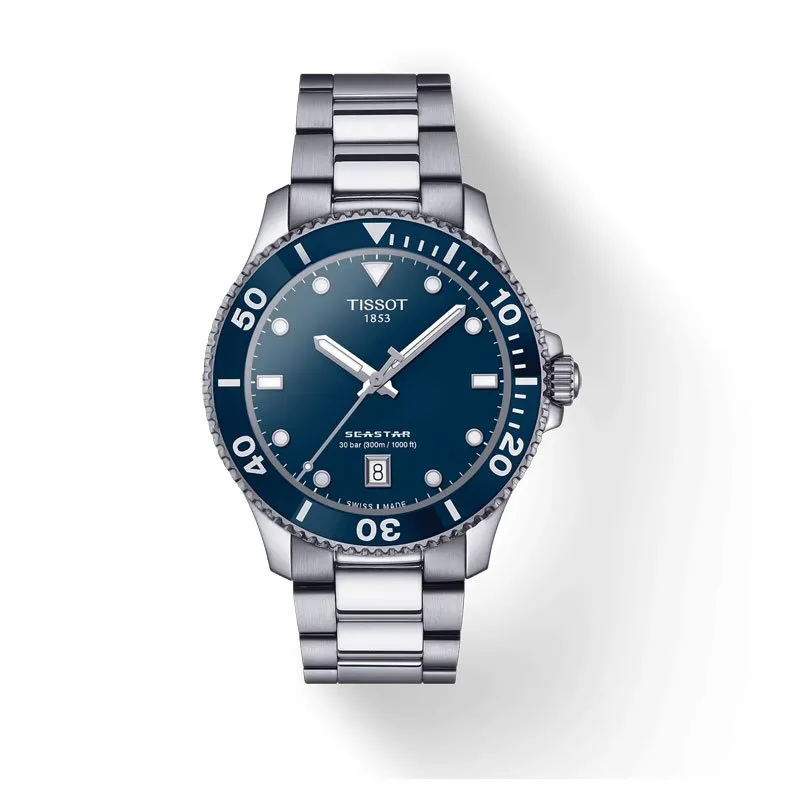 TISSOT – OROLOGIO UOMO – TISSOT SEASTAR 1000 40MM QUADRANTE BLU E CINTURINO IN ACCIAIO