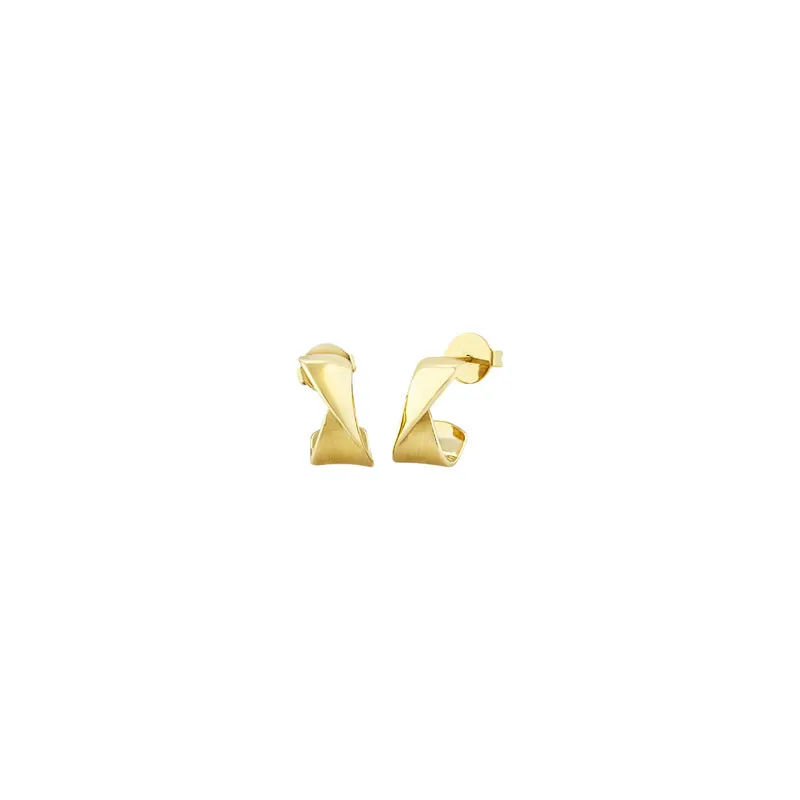 BREIL – DONNA – RETWIST ORECCHINI IN ACCIAIO BILUX IP GOLD