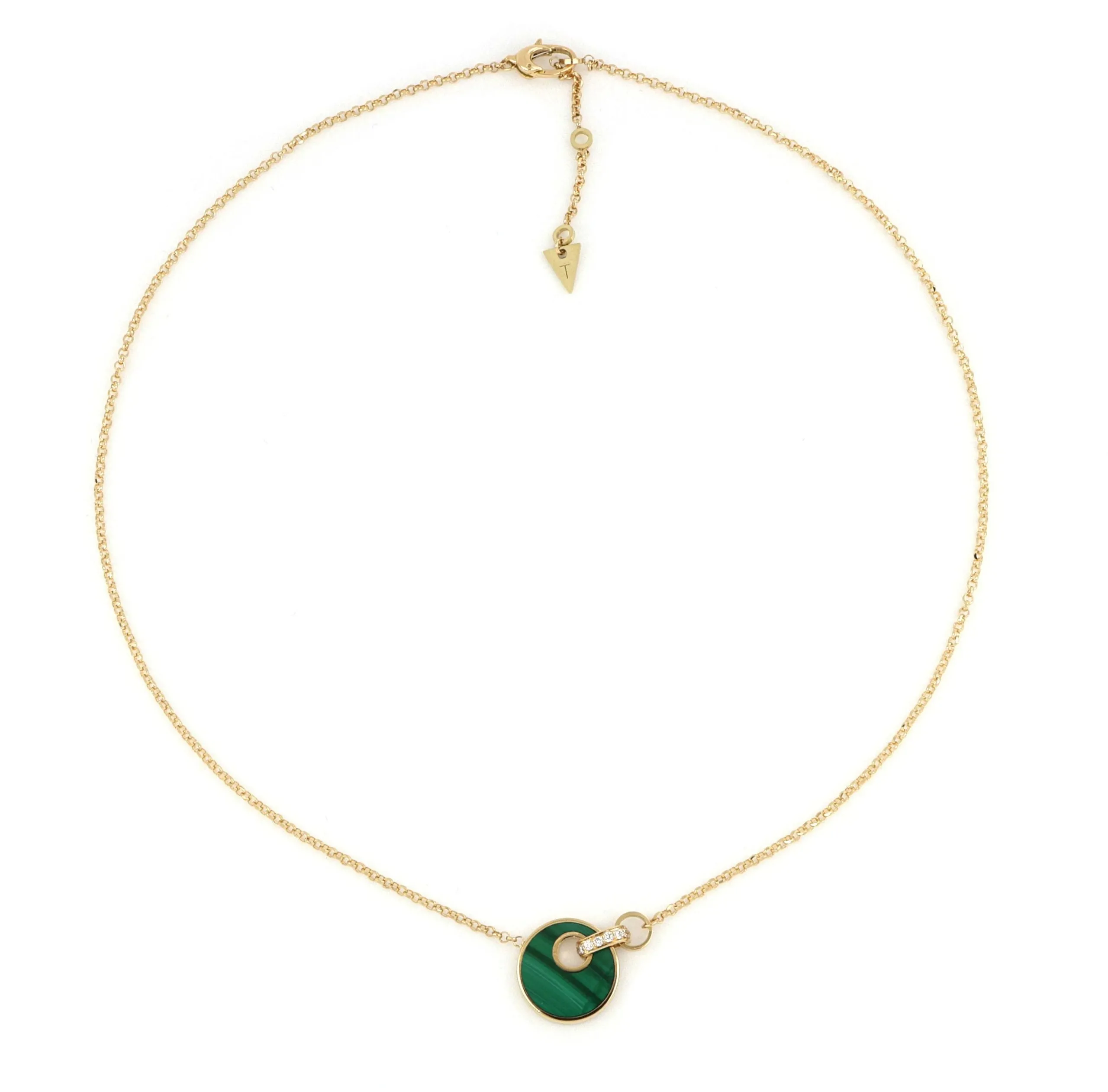 Tavanti - Collana Giove malachite e diamanti