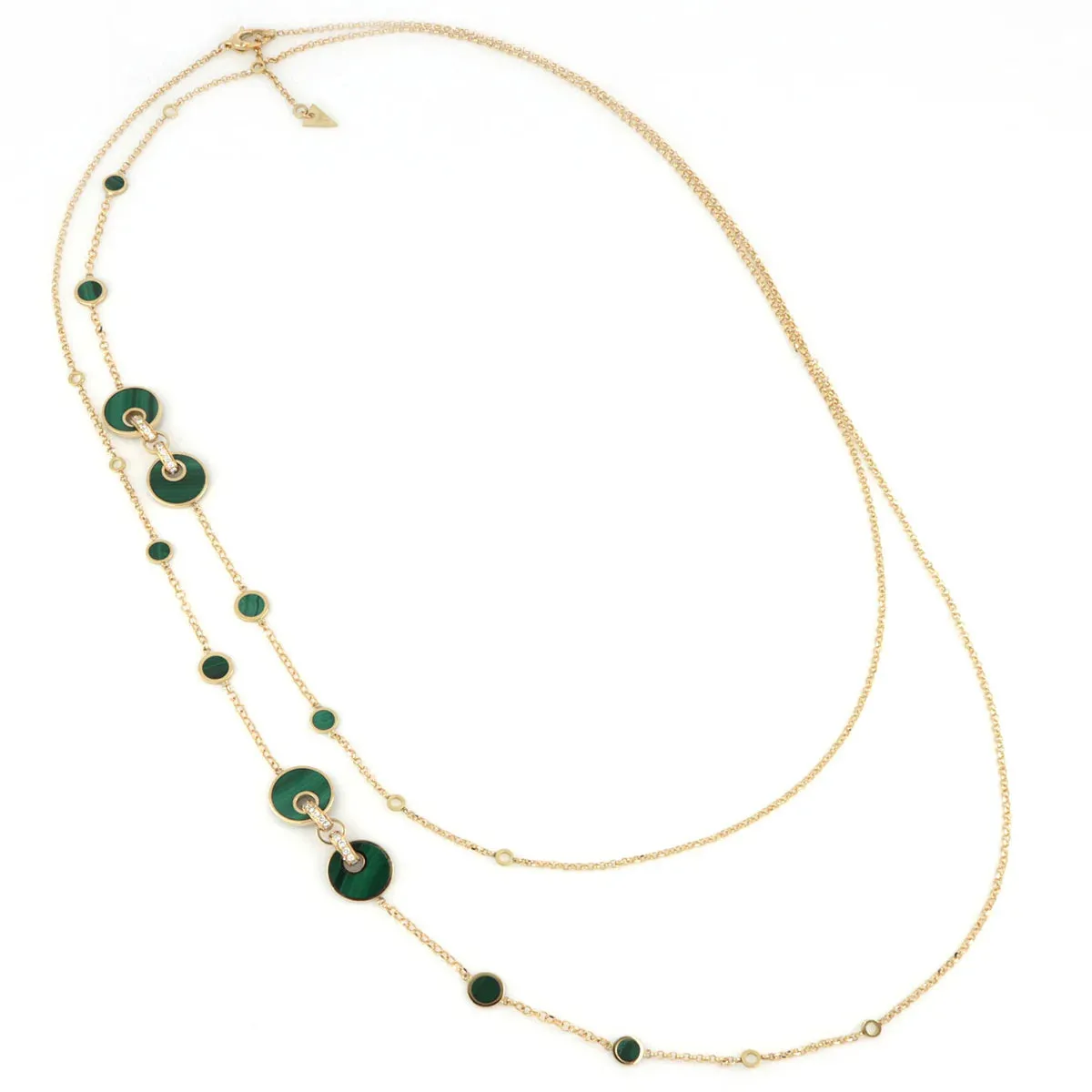 Tavanti - Collana Giove Malachite e Diamanti 120 cm