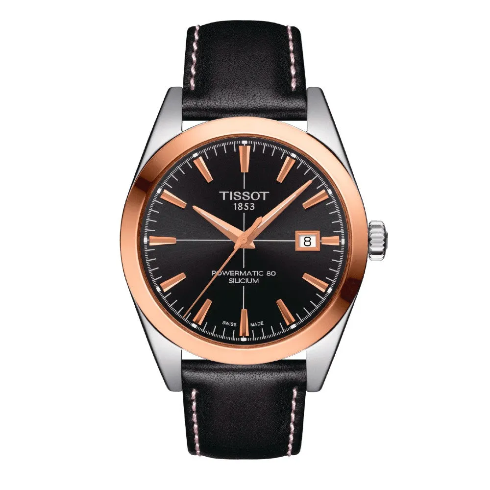 Tissot - Orologio Gentleman Powermatic 80 Silicium Solid 18k Gold Bezel