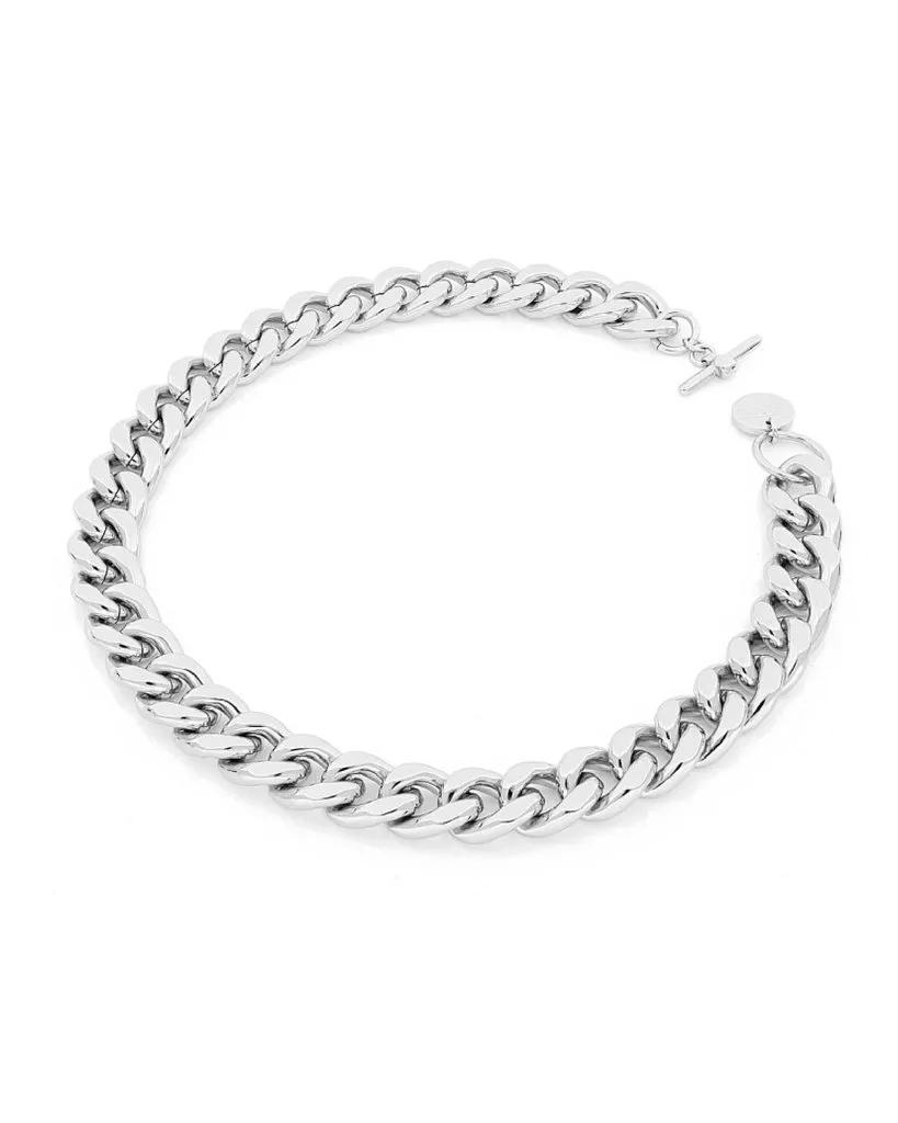 Unoaerre collana donna a catena grumetta finitura battuta 1711