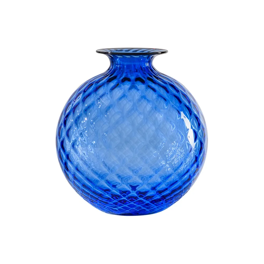 Venini Vaso Monofiore Balloton Zaffiro 20.5 cm