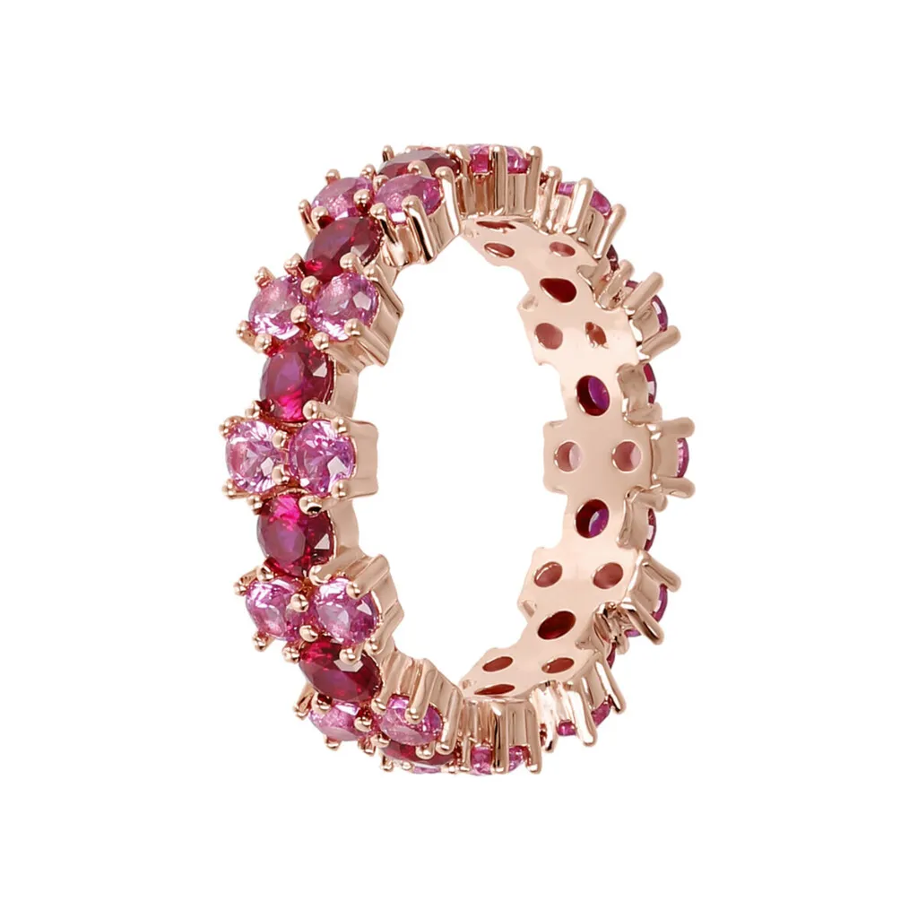 Bicolor Veretta Ring with Cubic Zirconia