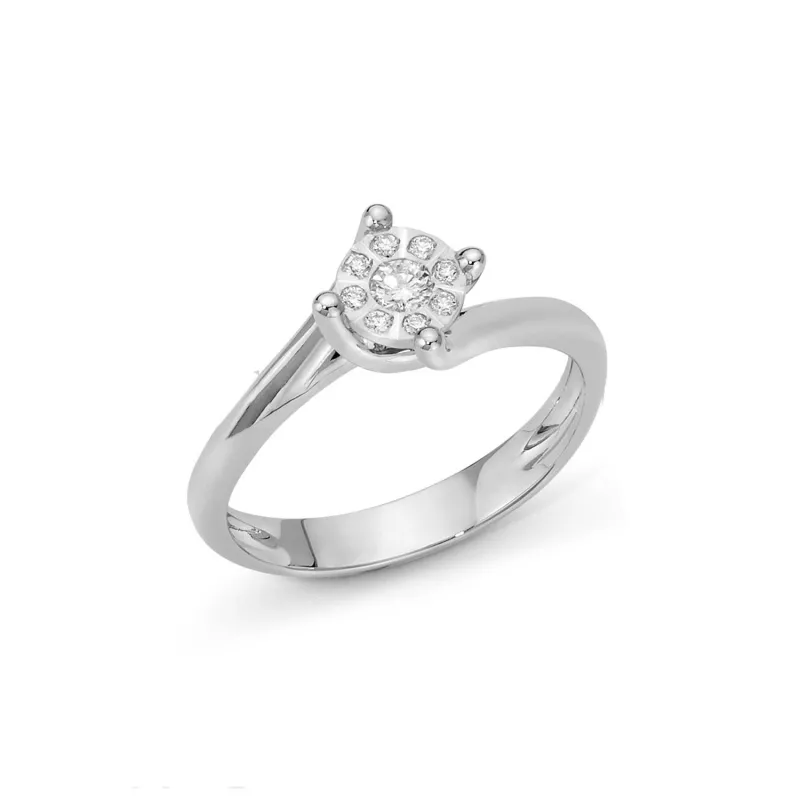 Anello solitario yukiko in oro e diamanti LID3281Y