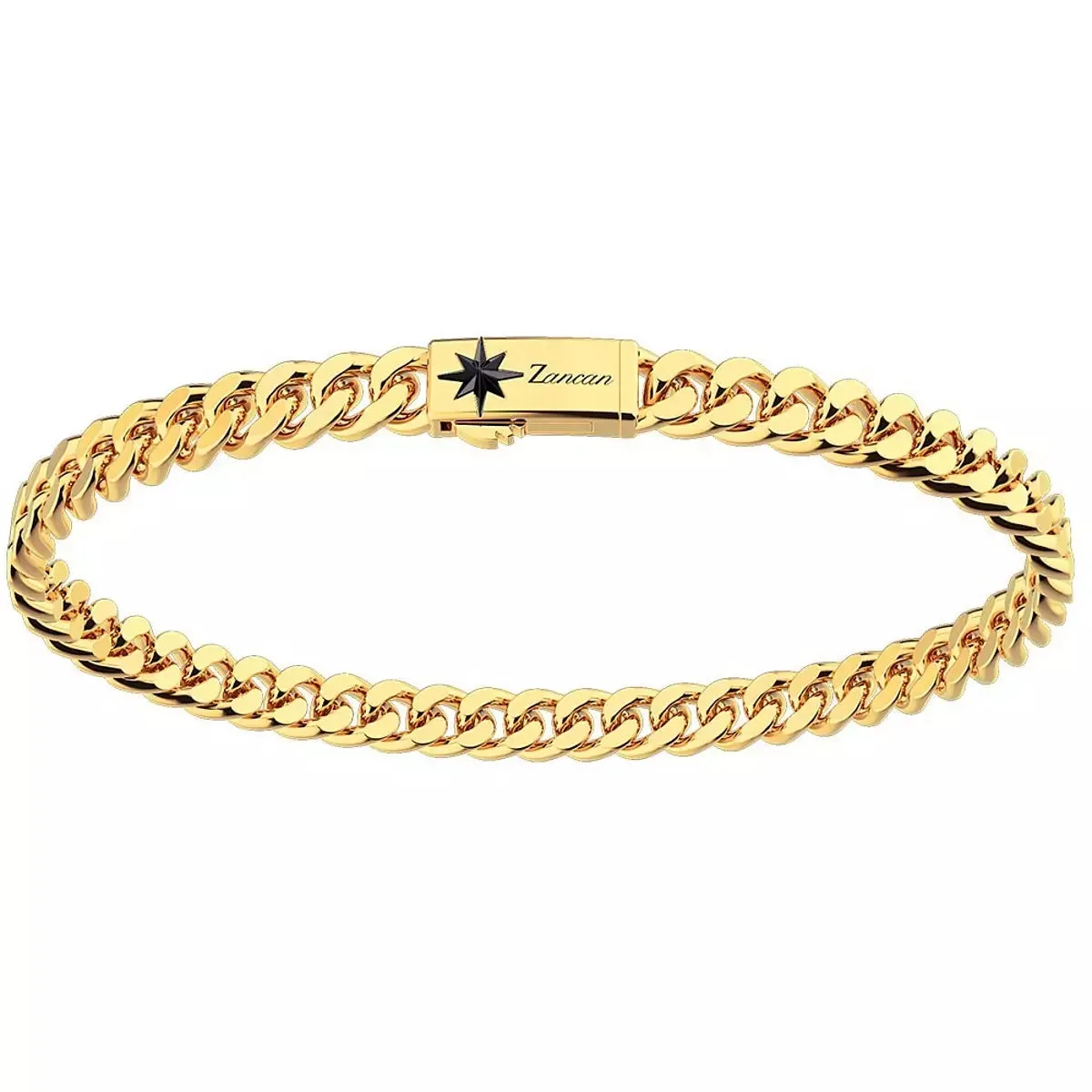 ZANCAN Bracciale Uomo Groumette in Argento Dorato EXB659-OG